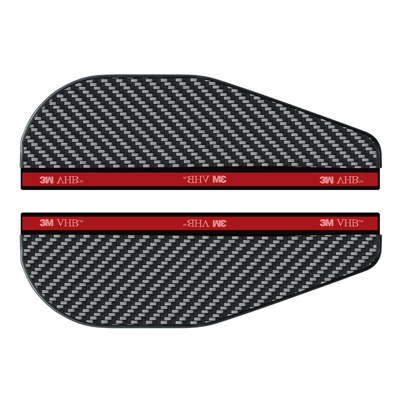 2Pcs Car Rearview Mirror Rain Cover Carbon Fiber Side Mirror Protector Waterproof Shield Rain Eyebrow Universal Auto Accessories