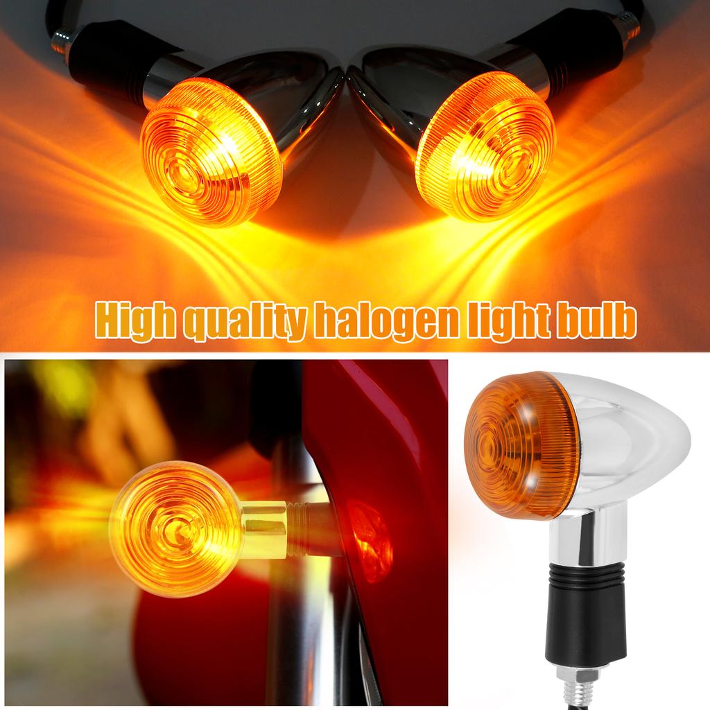 4Pcs Motorrad Blinker Licht Universal Moto Anzeige Licht Drehen Bernstein Lampe Birne Motorrad Lampen Blinker Flash Bike Lampe