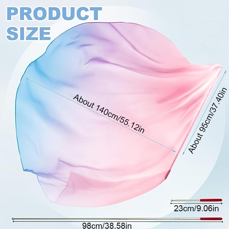 1PC Vibrant Gradient Fan Scarf Fitness Guard Flag Praise Dance Flags Vibrant Dancewear 190x140cm