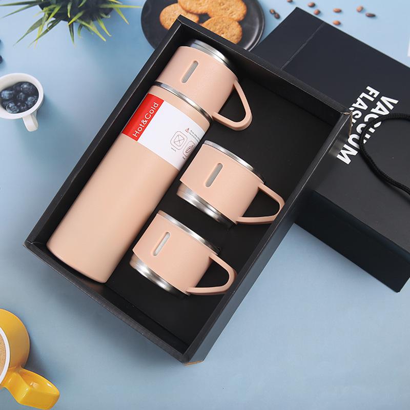 Buy 304 Vacuum Stainless Steel Thermos Cup Set Portable Sport Travel ...