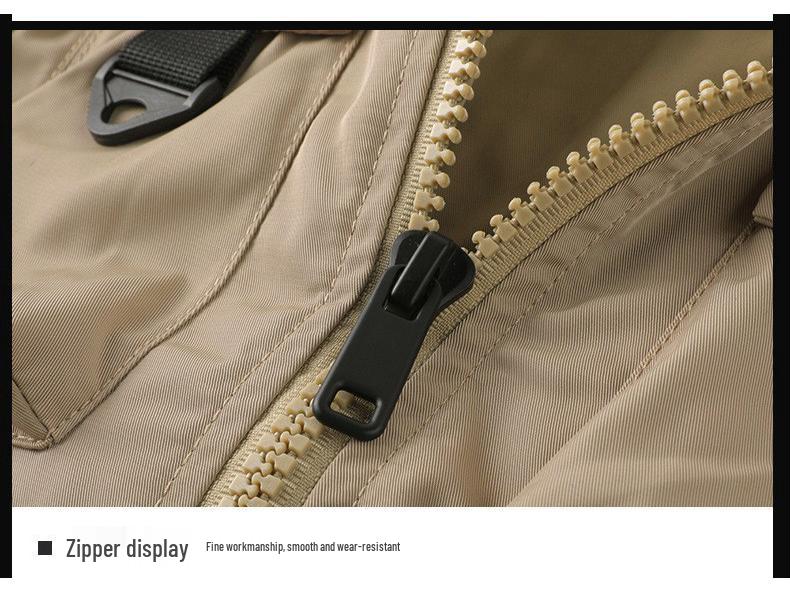 Pánská přeshraniční bomber bunda - Funkční baseballový kabát s více kapsami a větruodolná bunda