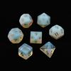 Z04 Synthetic Opal Gemstone Dice Set, Engraved Numbers Polyhedral Dice for D&D and Tabletop RPG
