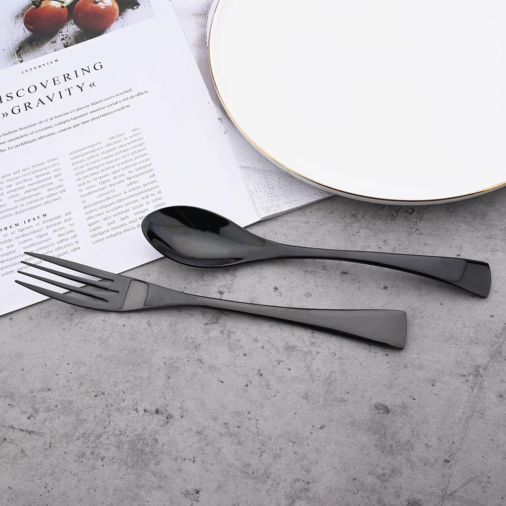 304 Stainless Steel 24Pcs/Set Gold Dinnerware Set Steak Knife Fork Coffee Spoon Cutlery Set Kitchen Tableware Silverware Set