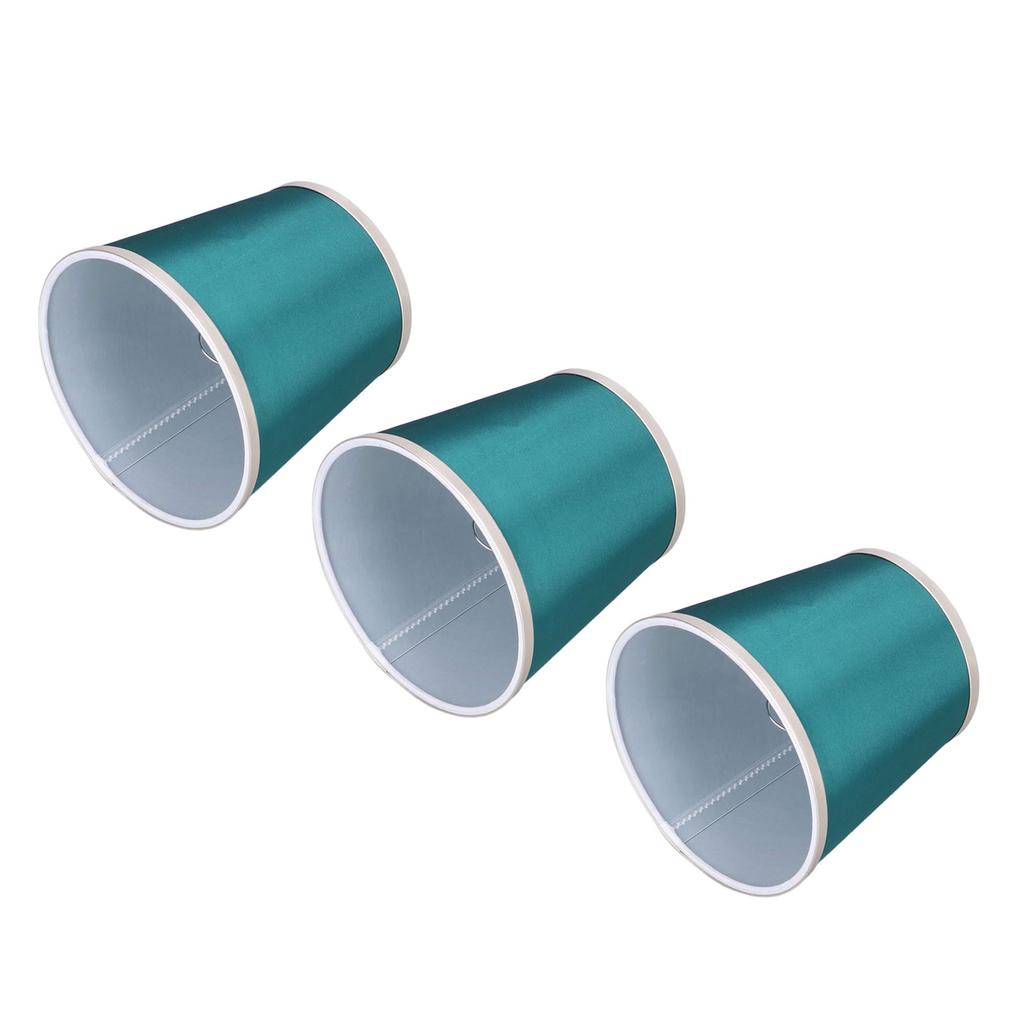 3Pcs Barrel Cloth Lampshade Clip On Bulb Lamp Shade Covers for Table Lamps Chandelier