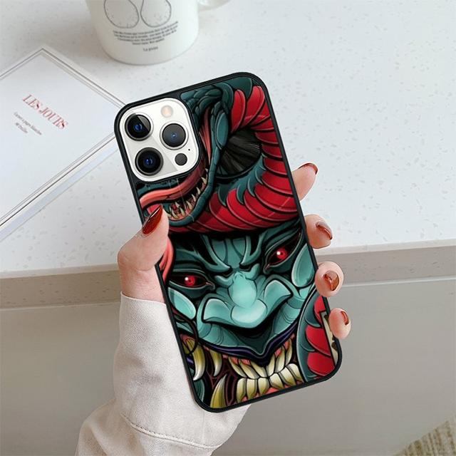 Samurai Demon Cool Phone Case For iPhone 17 Air 13 12 14 15 16  Cover For Apple 14 15 16 Pro Max Plus Coque