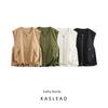 Kaslead New Women Clothes Western Style Fashion Simple and Versatile 4 Colors Outdoor Vest Vest
