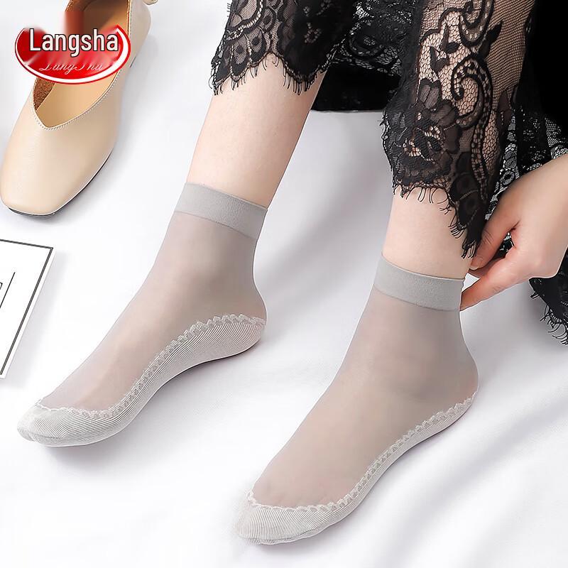 Lonsa Women's Ultra-Thin Mid-Calf Socks (10 Pairs)