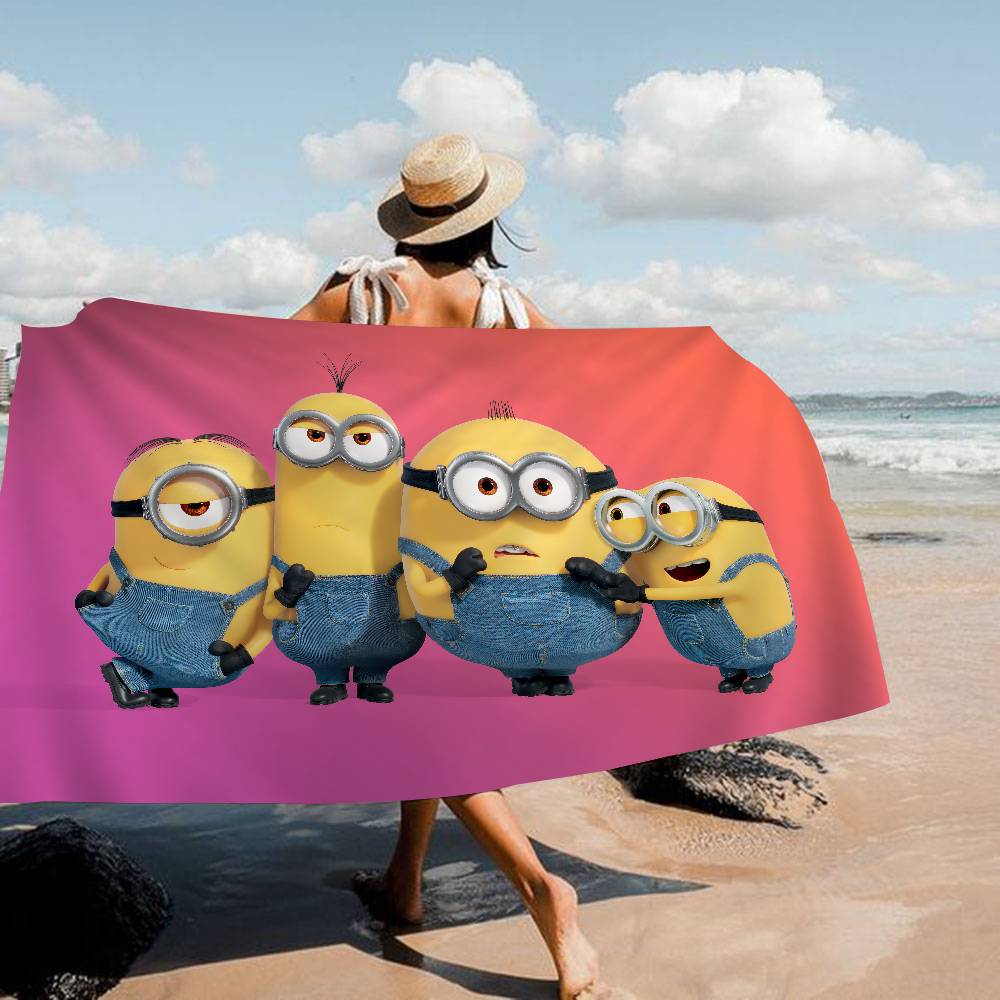 Classic Movie M-Minion Microfiber Printed Beach Towel Mountain Climbing Yoga Beach Swimming Running Absorbent Soft Towel