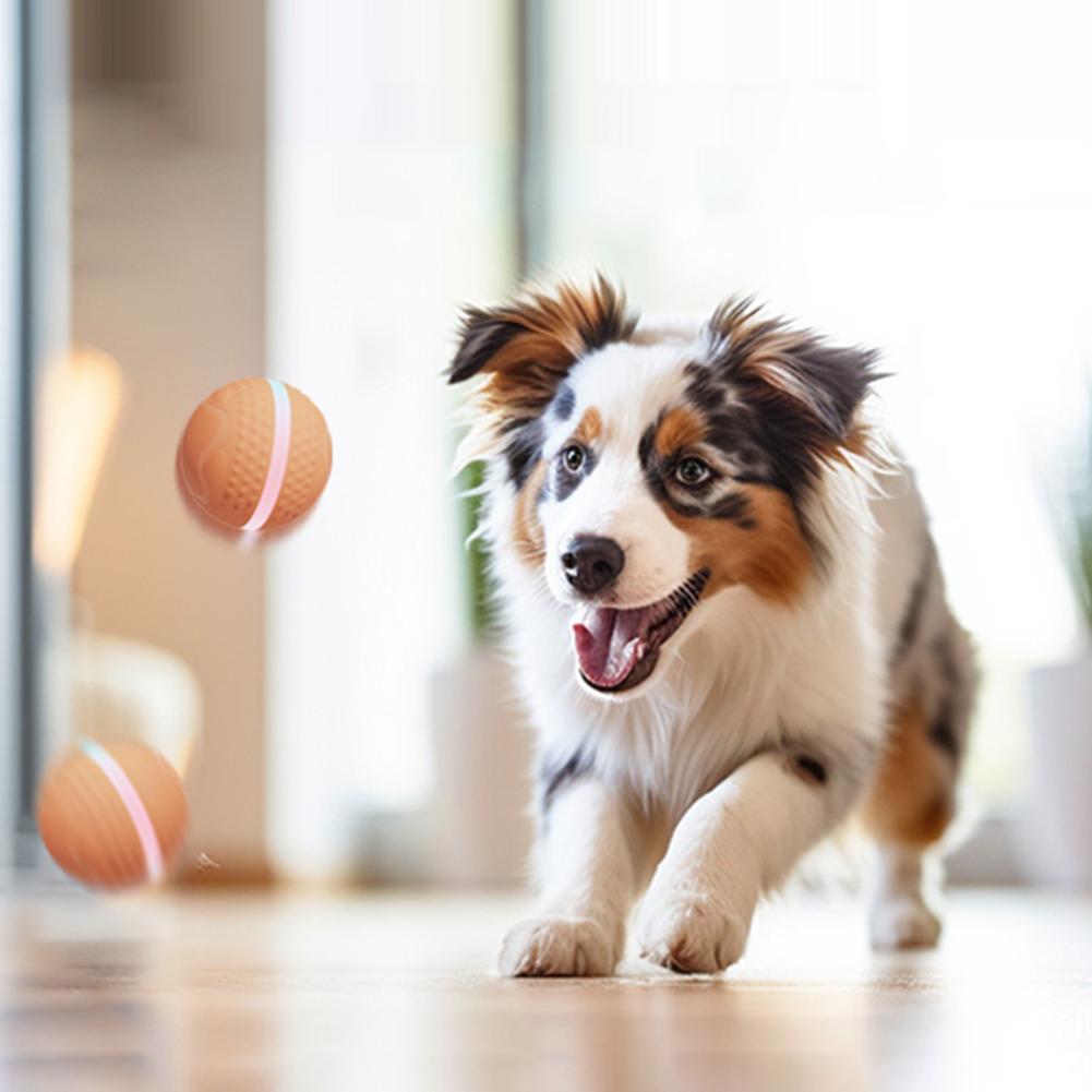 Active Rolling Ball USB Rechargeable Interactive Dog Ball with 2 Modes Smart Electric Ball Toy for Puppy/Small/Medium/Large Dogs