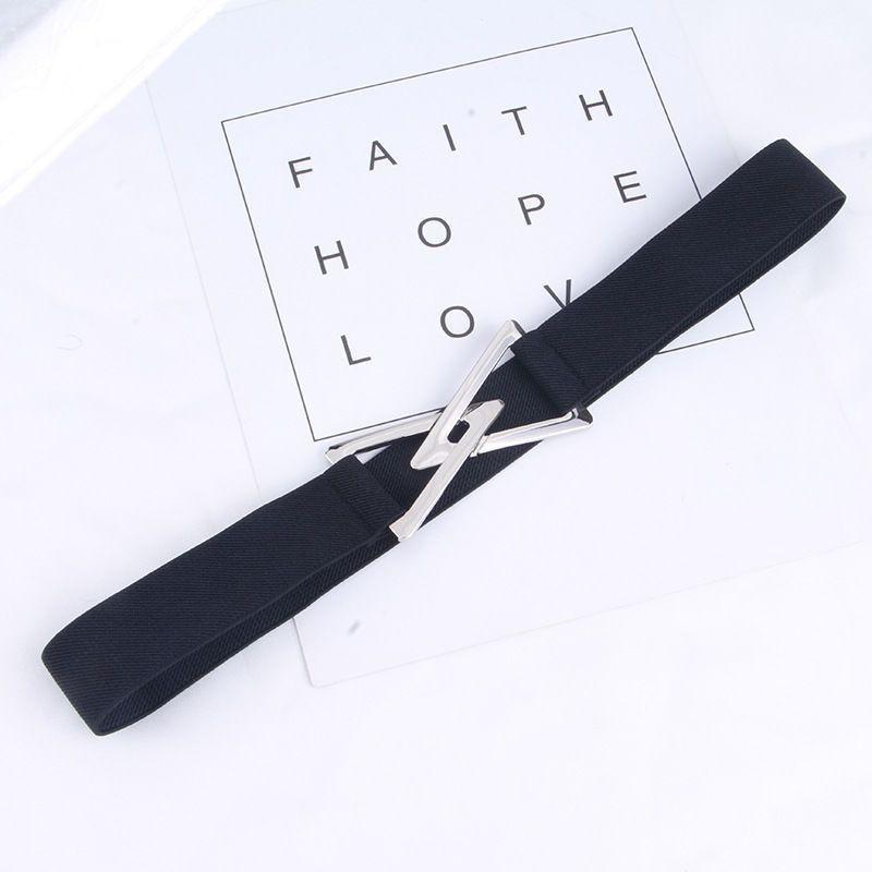 Modern Elastic Waist Belt For Women With Versatile Triangle Buckle In Colors Multiple