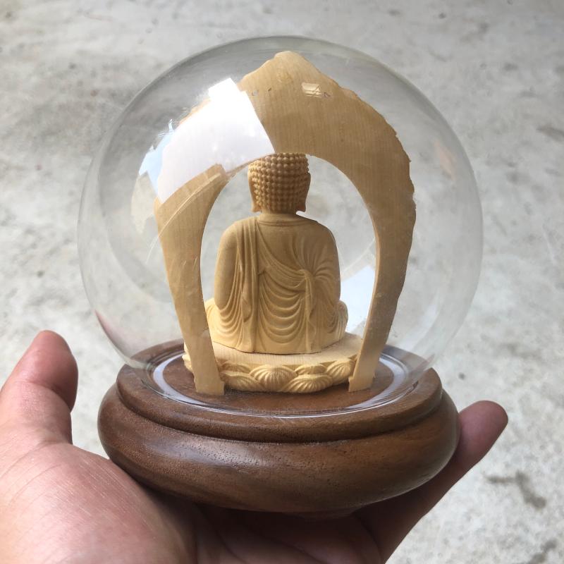 1 Stück Massivholz Buddha Statue Ornamente Feng Shui Ornamente Holzschnitzerei Handwerk Wohnzimmer Heimdekoration Skulptur Statue