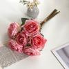Baked Edge Rose Artificial Flowers, Silk Flowers, Lychee Rose Hand-held Bouquets, Home Interior Decoration Ornaments, Artificial Flowers