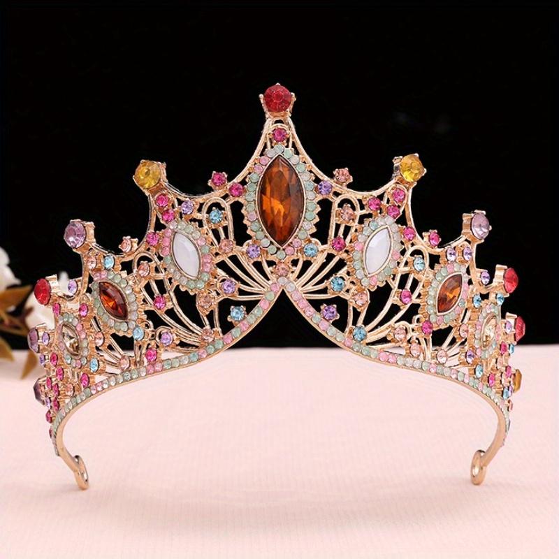 Wedding Hair Tiara Crystal Bridal Tiara Crown Silver Color Diadem Veil Tiaras Wedding Hair Accessories Headpieces Head Jewelry