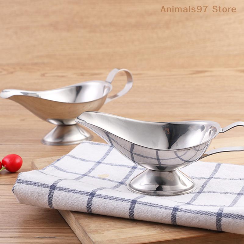 304 Stainless Steel Sauce Boat Steak Black Pepper Sauce Tableware Sauce Boat Tomato Juice Container Kitchen Restaurant Bar Tool