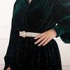 Fashion White Pearl Pearl Belts Crystal Rhinestone Elegant Waist Chain Wedding Sash Women's Fashion