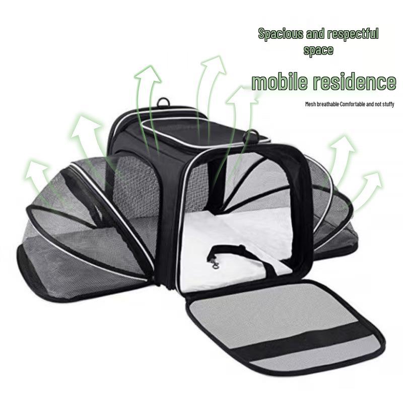 Large Portable Pet Backpack - Breathable, Airline-Friendly for Cats and Dogs