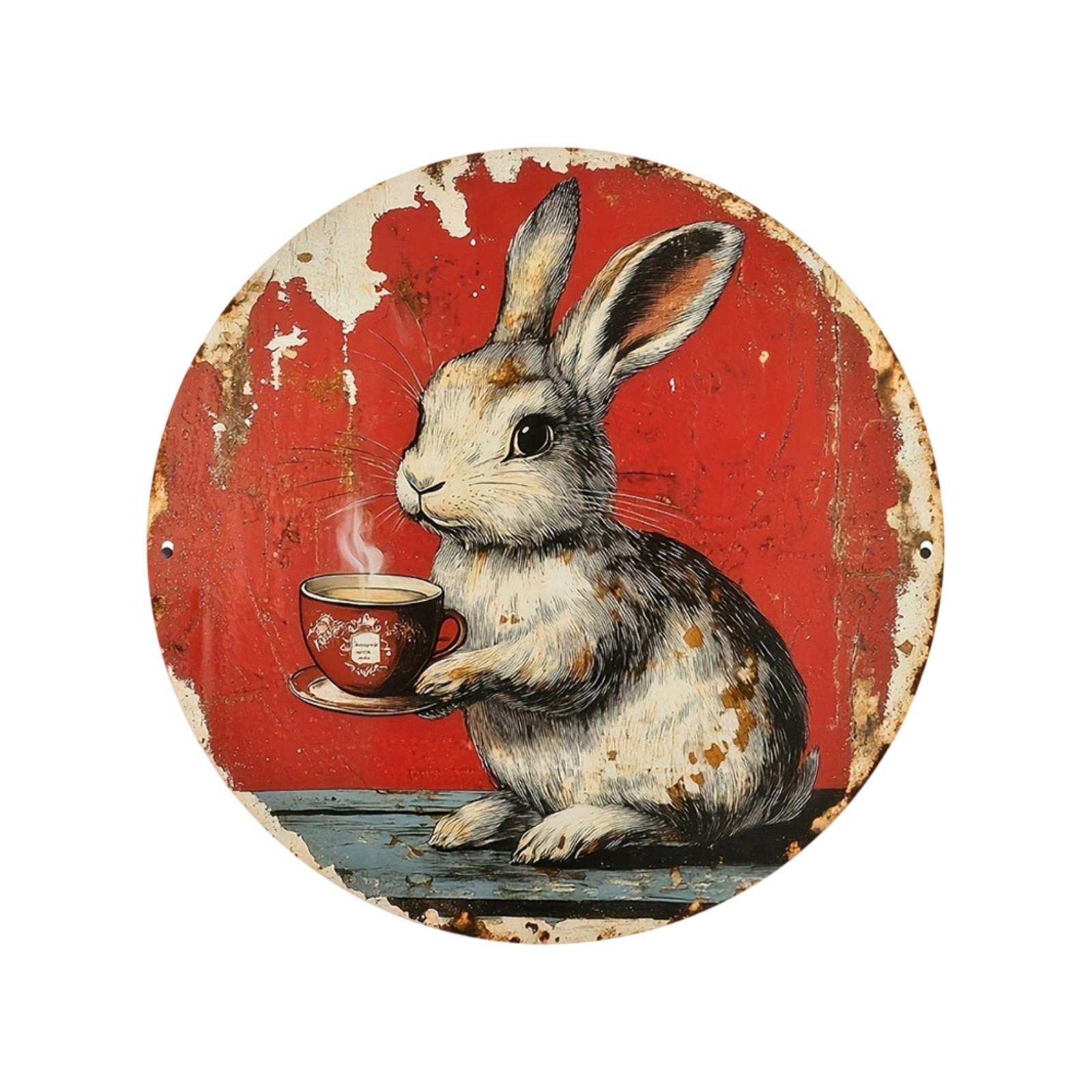 

Easter Bunny Easter Egg Party Decorations Wooden Circular Signs Hanging Festival Atmosphere Welcome Doors One Size