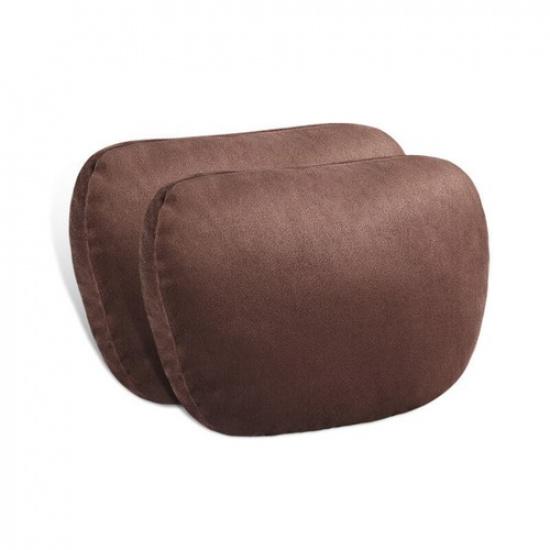 2pcs Coffee Color Soft Seat Headrest Pillow Neck Pillows Universeal For Benz C E