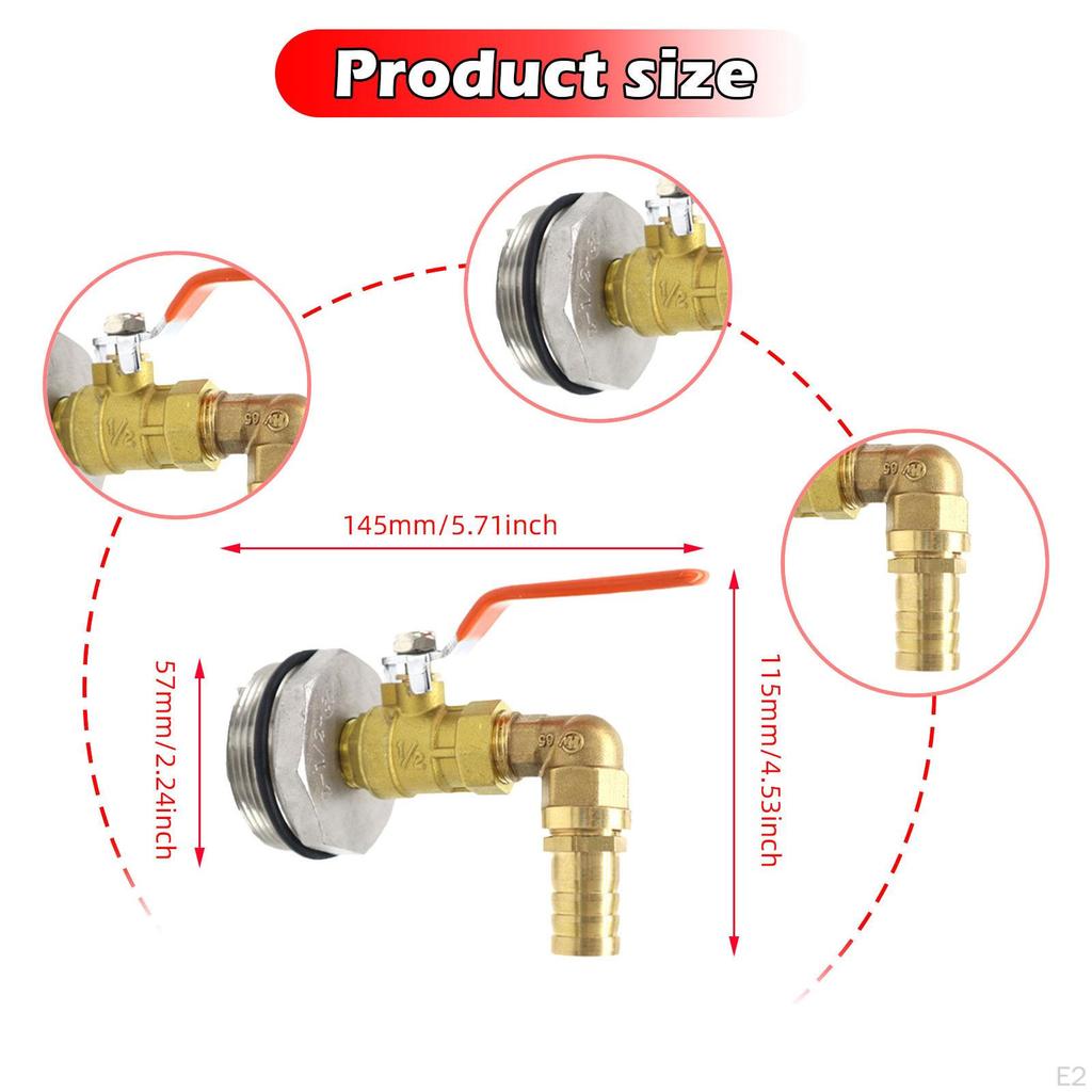 Barrel Faucet Adapter Drum for 55 Gallon 2inch Thread Large Mouth Dispenser Valve