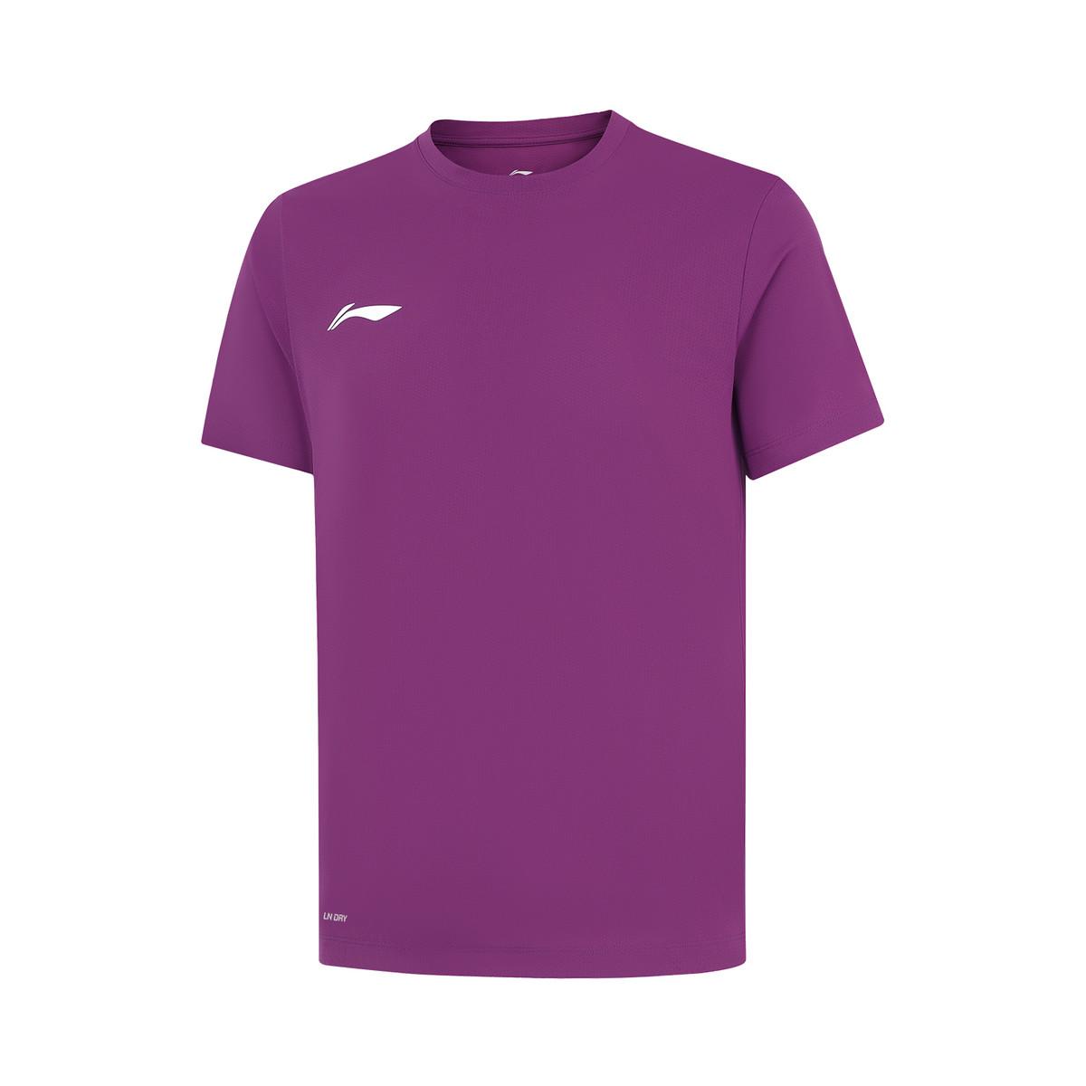 Li-Ning Дышащая Быстросохнущая Простая Универсальная Повседневная Спортивная Футболка Мужские Топы ATSW895-2 M