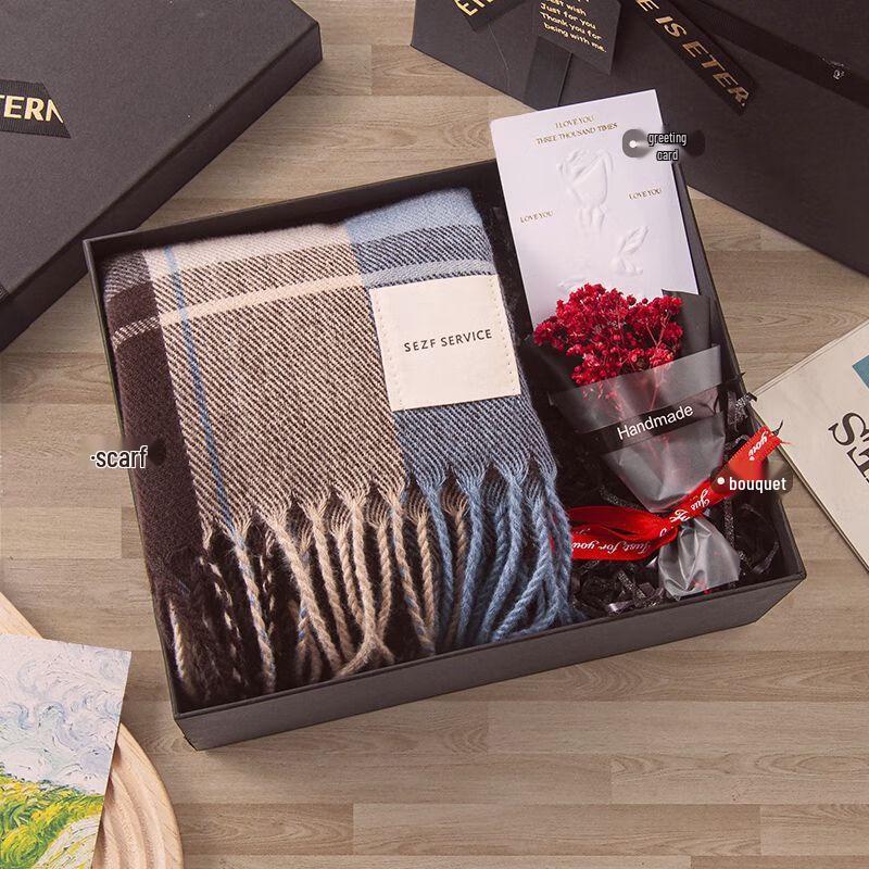 Christmas Scarf and Mug Gift Set