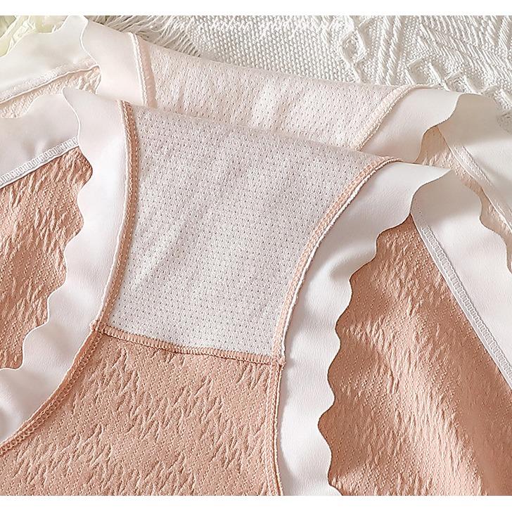 Cotton Textured Panties with High Waist Full Coverage Buttocks Women’s Panties