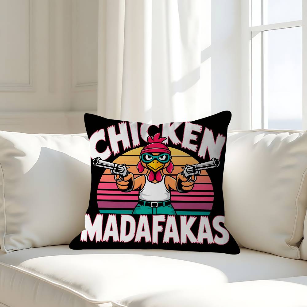 

MADAFAKAS Pillowcase Toon Gift Cushion Cover Bedroom Home Sofa Chair Seat Decor Pillow Case 16x16Inch