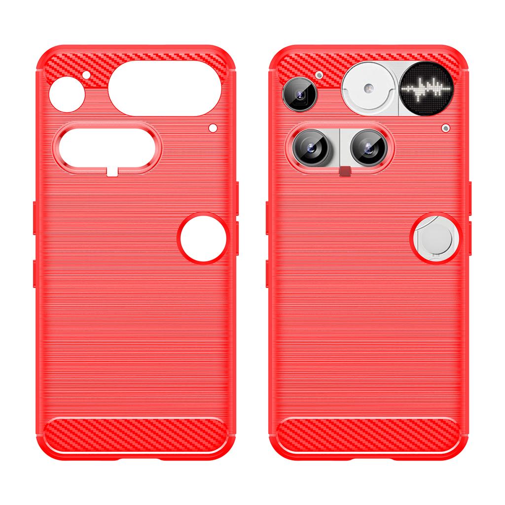 For Nothing Phone (3) 5G Case Protective Phone Cover Carbon Fiber Texture Brushed