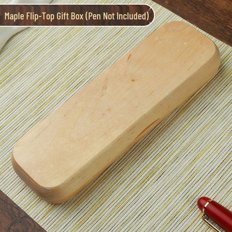 Wooden Metal Ballpoint & Bamboo Fountain Pen - Retro Colorblock, High-End Refill, Ideal for Business or Student Gifts