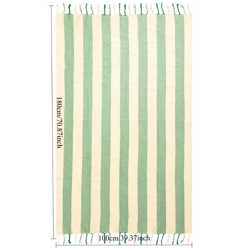 American Fringe Beach Towel Striped Turkish Quick Dry Bath Towel for Travel