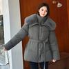 VEZFAA Damenmode Casual Herbst Winter Einfarbig Druck Langarm Jacken & Mäntel Daunenmäntel