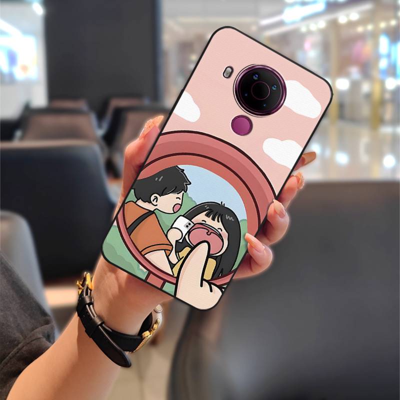 Shockproof Couple Phone Case For Nokia 5.4 Durable Phone Pouch Dirt-resistant Protective Anti-knock TPU Graffiti Cute