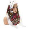 Ethnic Style Gold Thread Printed Square Summer Scarf