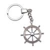 Ornate Gear Keychain Antique Style Punk Pendant Key Holder 30mm Ring