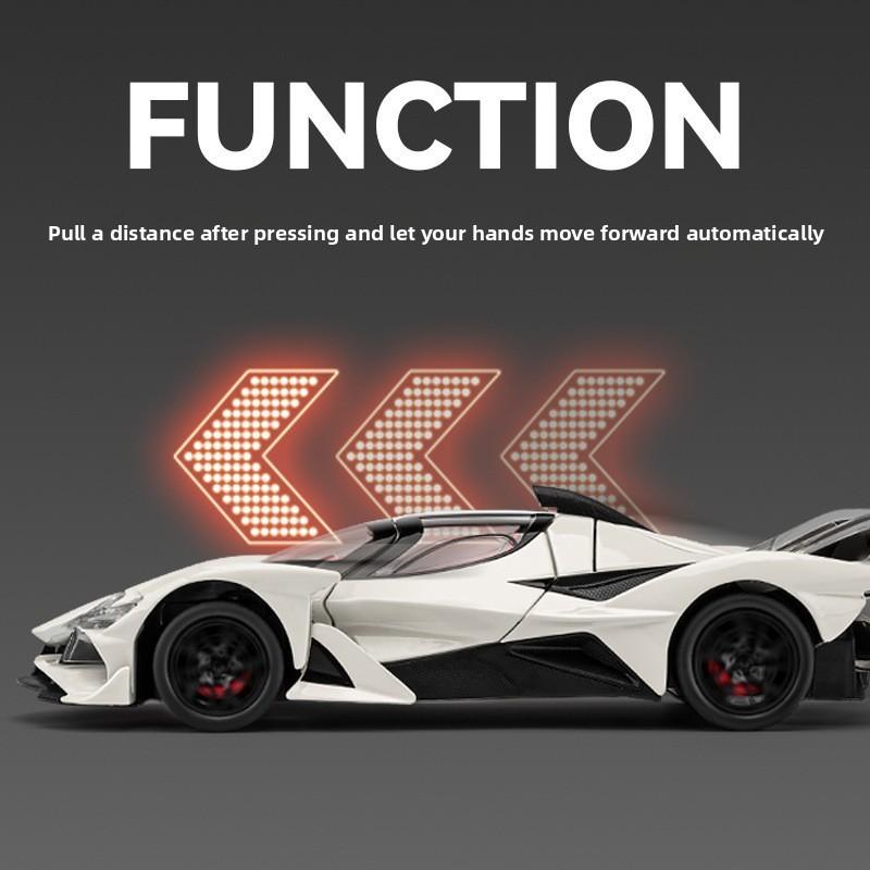 Project Evo Apollo Alloy Car Model With Light Sound Effects For Kids Collectors