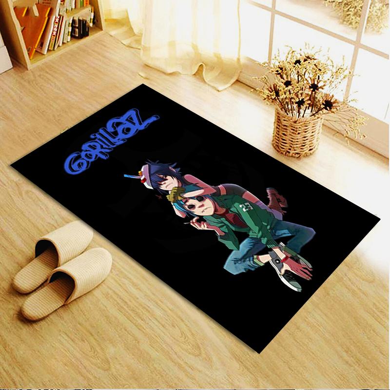 Gorillaz Teppich für Wohnzimmer Schlafzimmer Zuhause Sofadekoration, Kinder Spiel rutschfeste Bodenmatte