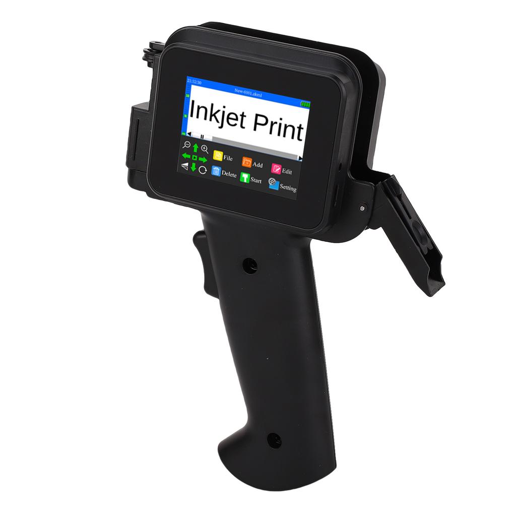 Handheld Inkjet Printer Gun Portable Mini Quick Drying 12.7mm for Text Barcode QR Code Counter Batch Number Date Coder