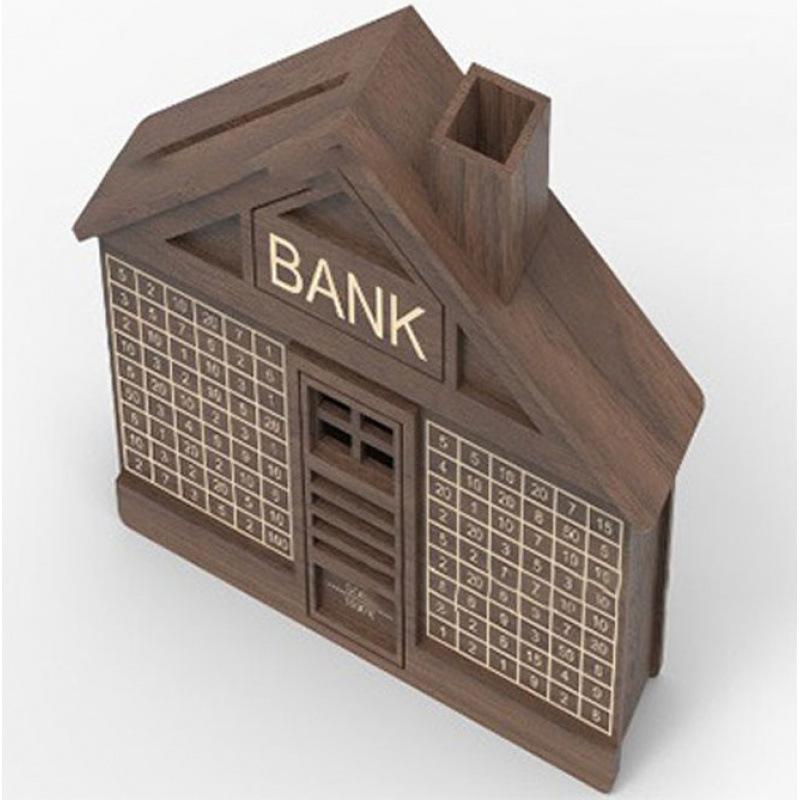 Wooden Money Bank With Counter Money Piggy Bank 10000 Saving Challenge Money Box