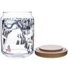 Takasaka International Japan Moomin Glass Made in with Wooden Canister, Japan, KARTA, 640ml, Clear, Lid, MM-G23-001