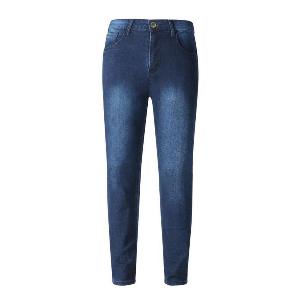 Men's Casual Small Straight Jeans Pants Fashion Wide Leg Pants Color Jeans