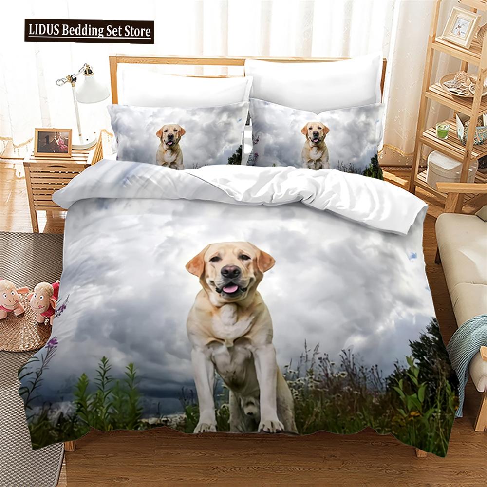 Dog Duvet Cover Set 3D Print Dog Math Book King Queen Full Size Comforter Cover For Kids Boys Girls Teens Polyester Bedding Set