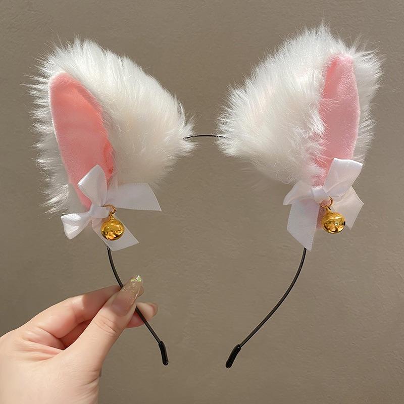 

Bell Headband Collar Cat Ear Lolita Hair Accessories for Women Cute and Personality 1set