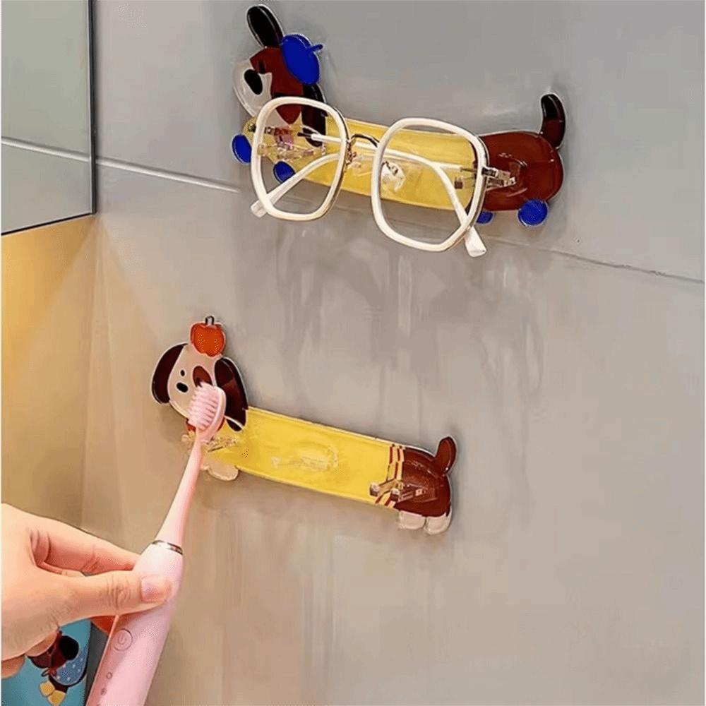 Waterproof Dachshund Toothbrush Holder Wall Mounted Hanging Toothbrush Stand  Home
