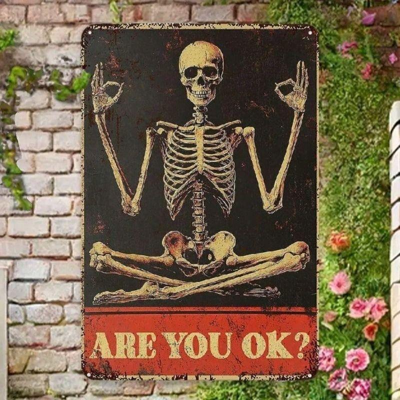 Retro Vintage Are You Ok Metal Tin Sign 8x12 Wall Decor Bar Cafe Home