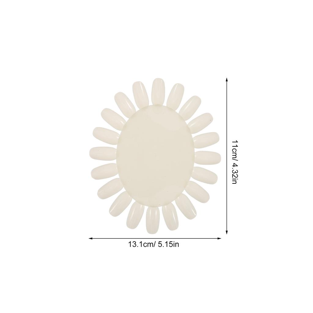 20Pcs Nail Display Wheel Oval Transparent Plastic Sample Board 20 Tips for Manicure Nail Polish Color Show Wheel Salon DIY Art