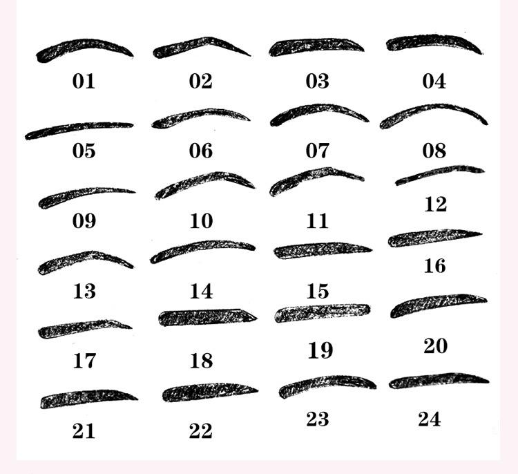 24 In 1 Eyebrow Stencil Shape Template Tools