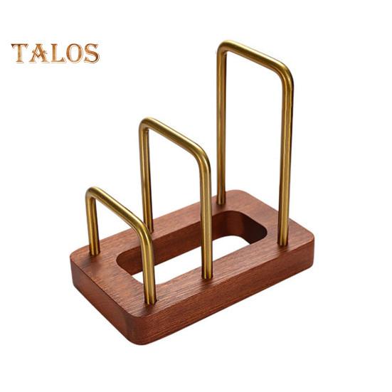 

Кухонная подставка для разделочных досок с деревянным основанием, многослойная конструкция, устойчивый держатель для крышек кастрюль, органайзер для хранения противней B