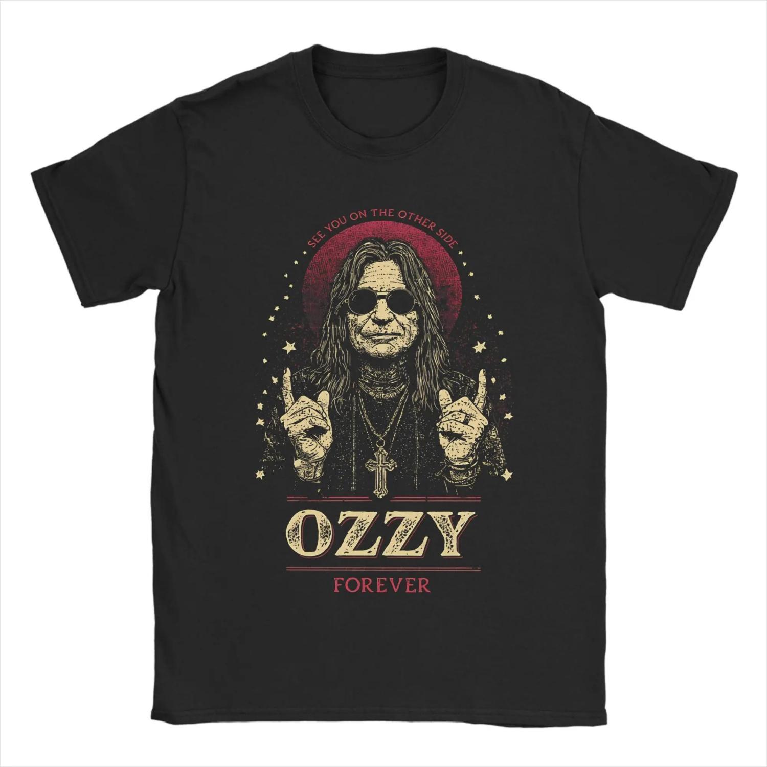 

Oversized T-Shirt Summer Ozzy Osbournes Hippie T Shirts 100% Cotton Tee Shirt for Man Y2K Casual Printed Short Sleeve Tees S чёрный