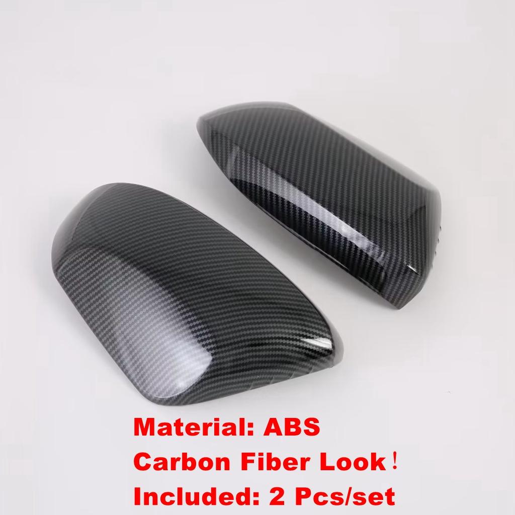 Outer Side Door Rearview Mirror Cover Trim Shiny / Carbon Fiber Car Exterior Accessories For Toyota Yaris Ativ / Vois  2024