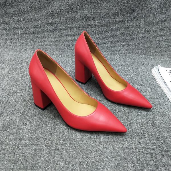 Fashion Beige High Heels Chunky Sandals Brief Pumps Bridal Shoes Clogs for Women Shallow Mouth Pointed Wedge 12cm Block Sweet Spring Bri